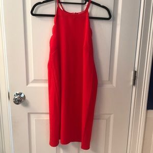 Red Scalloped Dress